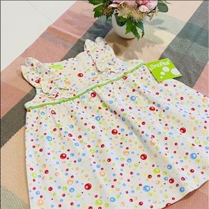 NWT! Baby Girl Bubbles Ruffle Babydoll Dress White